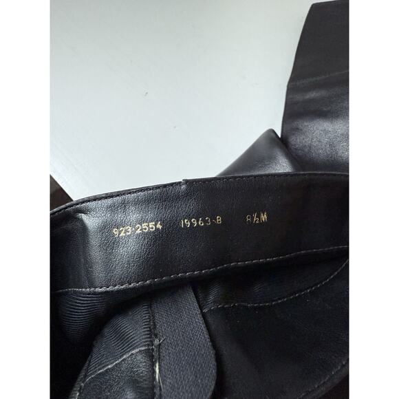 St John’s Bay Womens Knee High Boots Size 8.5 M Black 100% Leather Square Toe - Picture 9 of 11